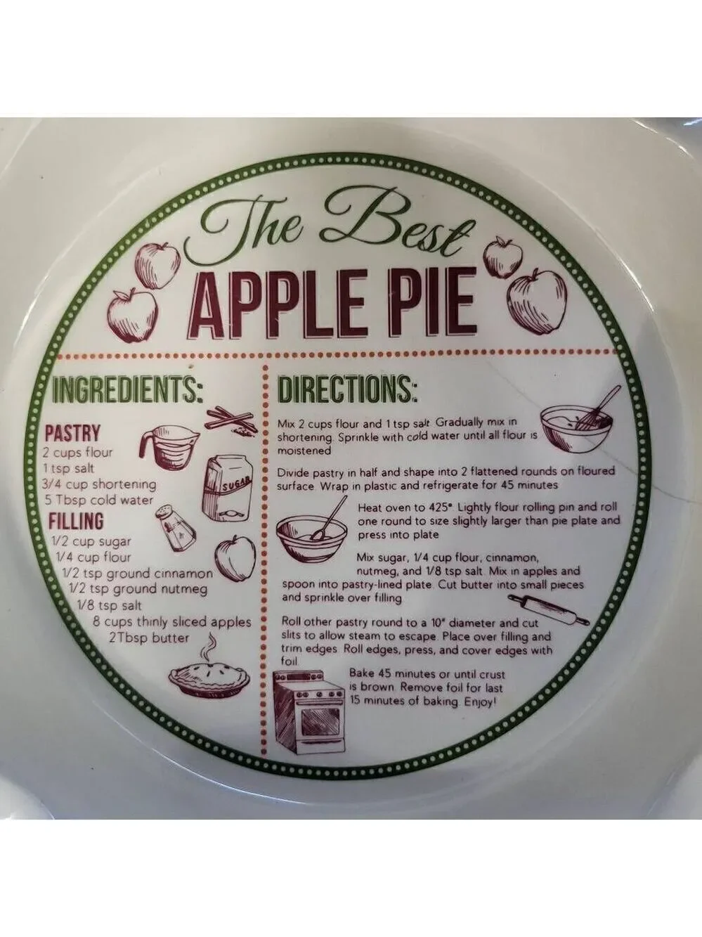 Dei Stoneware Recipe‎ Pie Plate